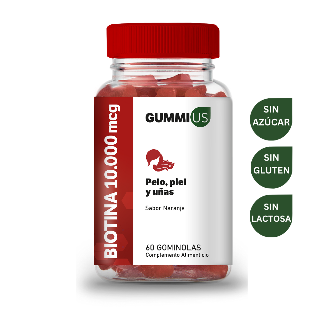 Biotina 10.000 mcg - 60 Gummies - Nutrición para Cabello, Piel  y Uñas