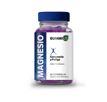 Magnesio - 60 Gummies con Sabor Frambuesa